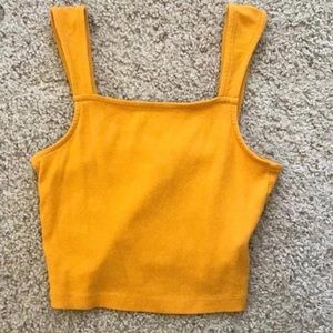 Mustard Yellow F21 Crop Top